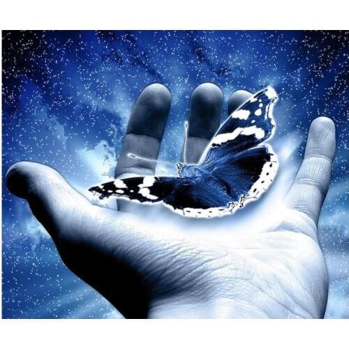 Hand butterfly diamond painting scenery rhinestone embroidery image mosaic sticker decor diamond dot tapestry posters wall paper