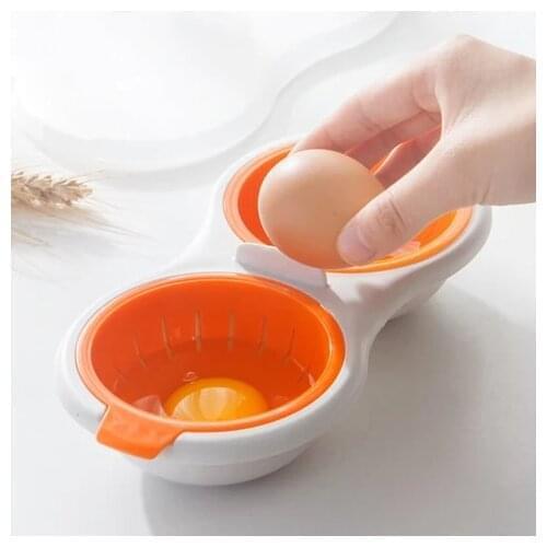 Edible Silicone Drain Egg Boiler Breakfast Cooker Steamed Egg Poacher Cookware Ovens Double Layer Eggs Cooking Kitchen Tools