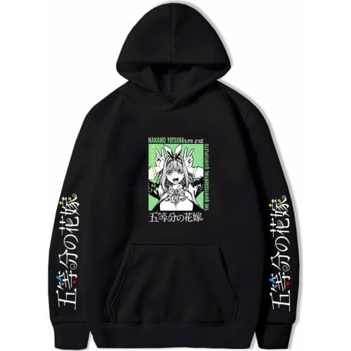 Hot New The Quintessential Quintuplets Hoodie Men Harajuku Hip Hop Streetwear Pullovers Loose Unisex Comic Yotsuba Autumn Winter