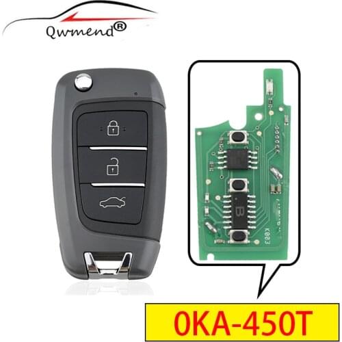 0KA-450T Smart Car Key for Hyundai I30 2016 2017 2018 433MHz 4D60 Chip FSK Car Remote Key for Hyundai FSK 3 Buttons