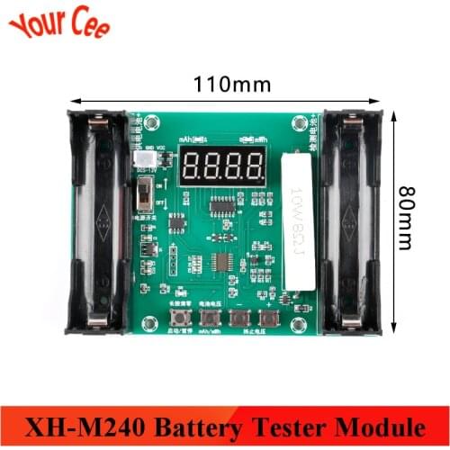 XH-M240 Battery 18650 Lithium Battery True Capacity Tester Module maH mwH Digital Measurement Discharge Electronic Load Monitor