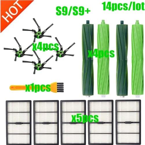 Filters Side Brushes roller brush Replacement Parts Kit for IRobot Roomba S9(9150),S9+(9550) Robot Vacuum Cleaner Accessories