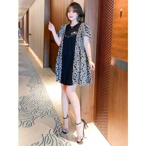 High quality Love printed diamond brooch chain hubble-bubble sleeve women summer dress