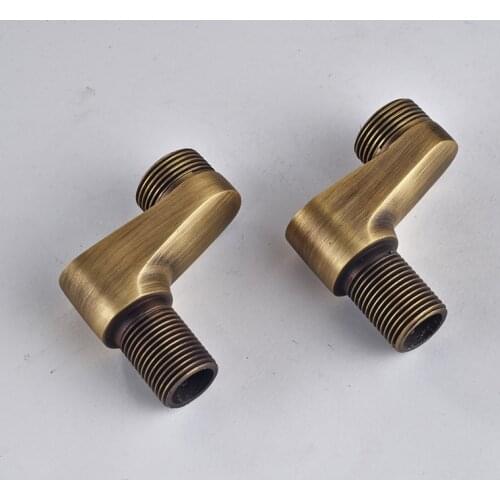 1Pair Brass Shower Pipe Fitting Bathroom Clawfoot Bathtub Faucet Adjustable Swing Arms - Adjusts From 3-3/8"