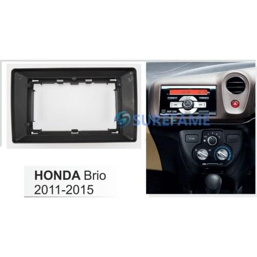 10.1 inch Car Radio Facia Panel for 2011-2018 HONDA Brio Amaze Fascia Dash Kit Install Console Panel Plate Adapter Bezel Trim