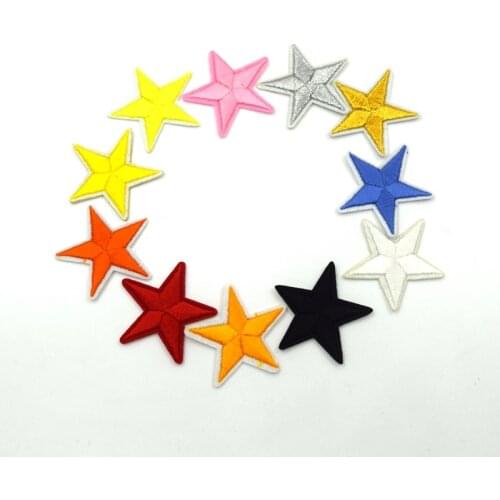 10Pcs 11 Color Five-pointed Star Colorful Embroidery Cloth Paste Sewing Accessories Clothes Sewing Applique Repair Subsidies
