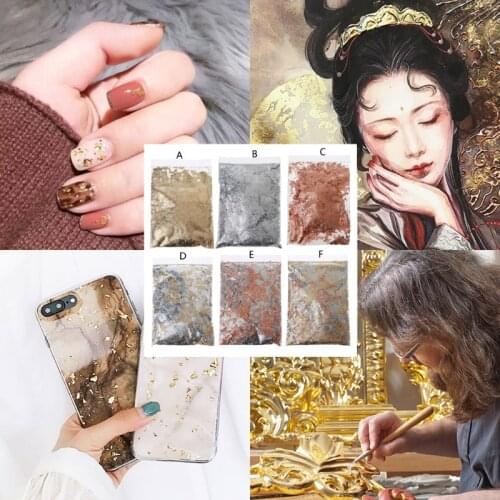 20g Large Pack Metallic Foil Flakes Decorative Paper Resin Mold Fillings Sequins Glitters Resin DIY Painting Art Crafts 1XCA