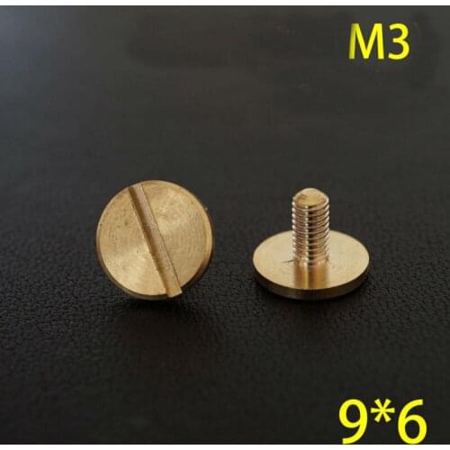 50pc Q28-9*6 Solid Brass belt screw Chicago Screw Leathercraft
