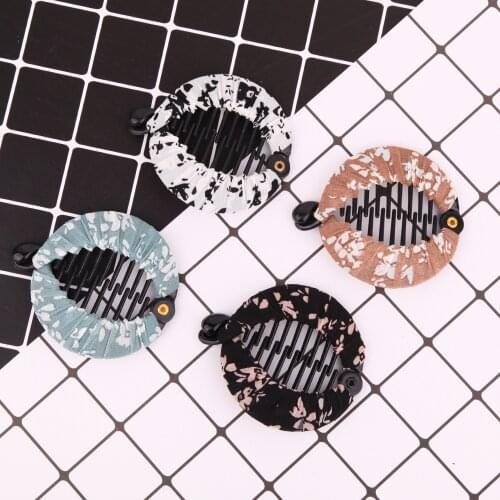 7cm/5.3cm Hair Claws Clip Fish Shape Banana Barrettes Printing Fabric Hairpins Hair Accessories For Women Hair Clip Clamp ACC66