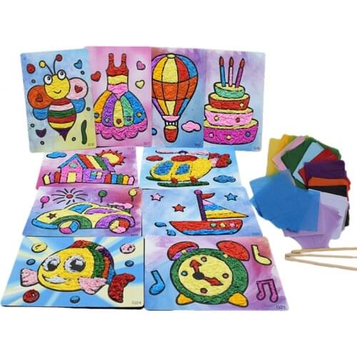 8 Design Diy Crafts Kids Kindergarten Handicraft Material Baby Toys For Children Felt Paper Arts And Craft For Boy Girl 2018 New