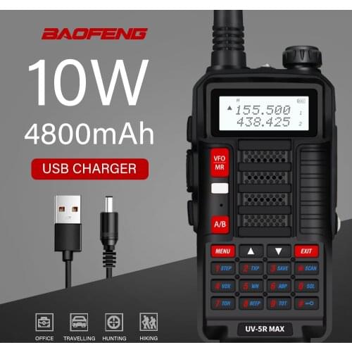 Baofeng Walkie Talkie UV-10R Dual Band 10W High Power Two Way Radio UV10R Portable Ham Radio Walkie-talkie 20km for Hunting