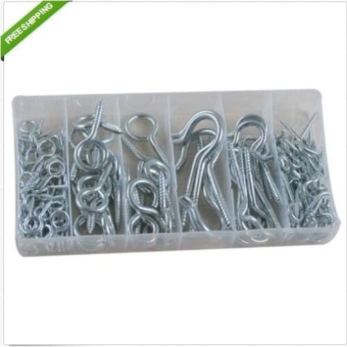 Free shipping! New 151pc Eye Bolt Eyebolt Eyelet Hook Screw Assortment w/Case