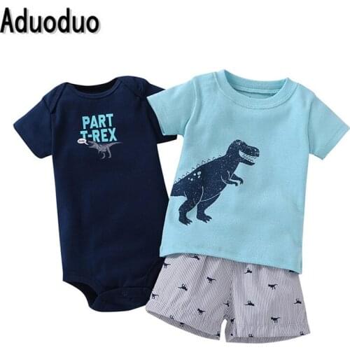 Clearance bebes baby boy clothes sets newborn baby kids summer shorts boys bodysuit set 3pcs drop shipping letter pattern
