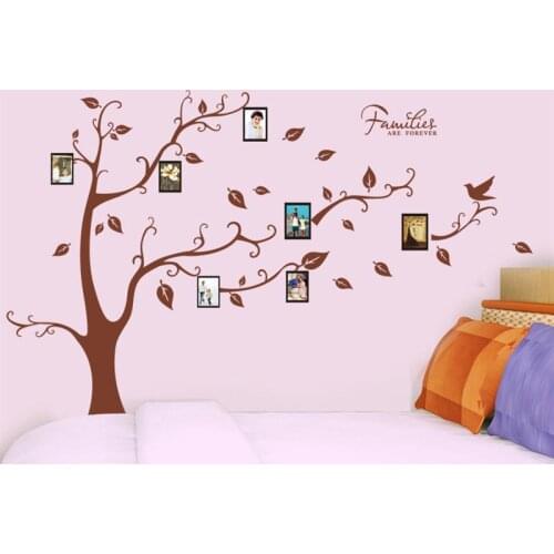 Creative photo frame tree combination home memory wall stickers murals bedroom living room waterproof removable stickers