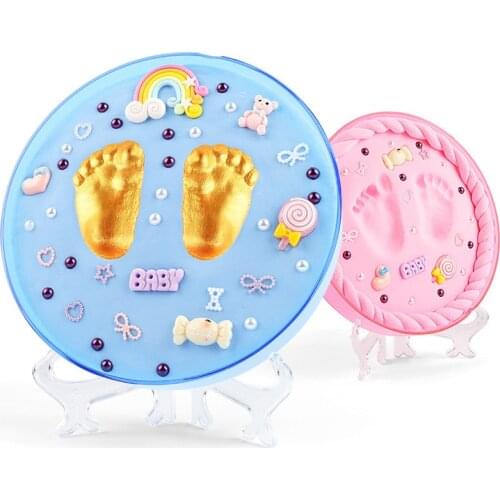 Baby Footprint Souvenirs Imprint Kit Gift For Newborn Baby Clay Healthy Items For Girl Casting Toys Photography Bebes Accesorios