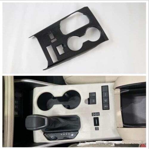 For Toyota Highlander 2022 ABS Carbon Fiber Car Gear Shift Box Frame Cover Trim Car Styling Sticker