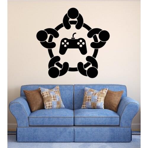 DIY Home decoration wall stickers Gaming player controller Kids Wall Decal DIY Boys Play room modern Decor adesivo NY-248