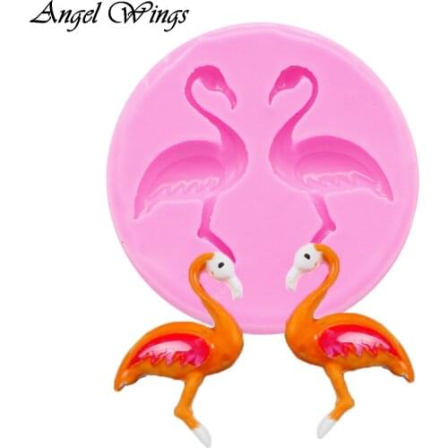 Flamingo Silicone mold for cake decorating tools chocolate Resin Molds Fondant Sugar Craft Molds DIY Cake F1421
