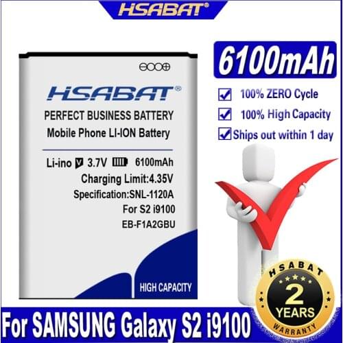 HSABAT Newest 5950mAh Battery for EB-F1A2GBU SAMSUNG Galaxy S2 i9100 9100 i9100g i9103 i9105 i9108 i9050 i9188 I777 B9062