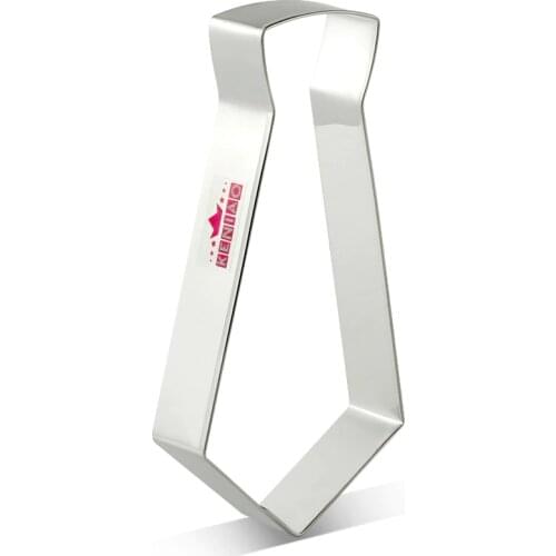 KENIAO Necktie Cookie Cutter for Fathers day - 14.7 x 6.9 cm - Biscuit / Fondant / Pastry / Bread Cutter - Stainless Steel