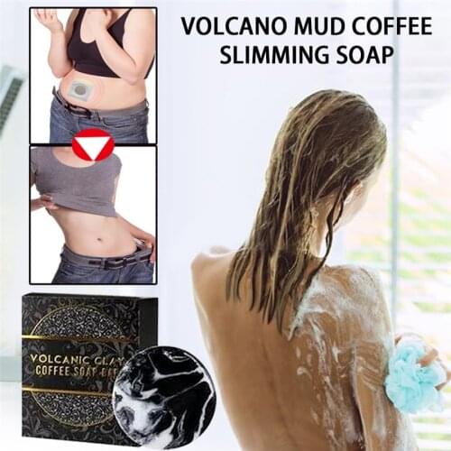 Volcanic Clay Coffee Soap Bar for Deep Cleansing Natural Anti Cellulite Body Soap with Bubble Net Gentle on Skin MH88