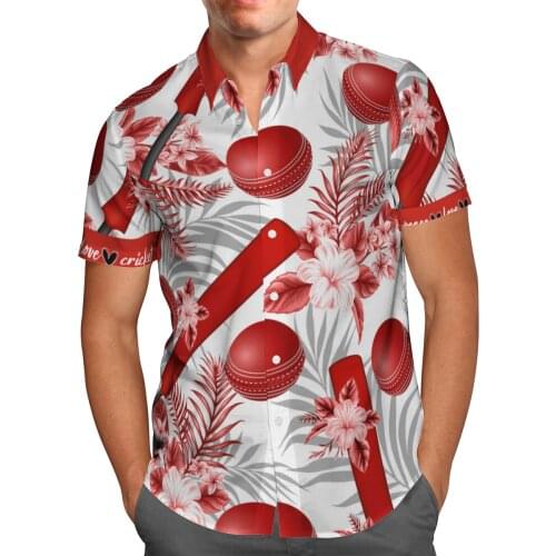 Red Baseball 3D Beach Hawaii Summer 2021 Shirt Short Sleeve Shirt Streetwear Oversized 5XL Camisas De Hombre Blusa Masculina-22
