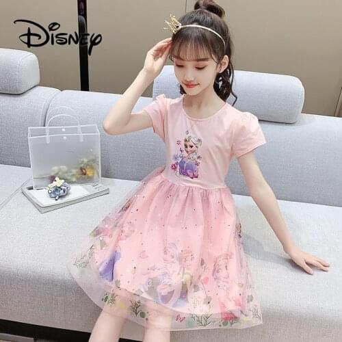 Disney Summer Dress for Women Clothing 2021 Frozen Princess Dress Kids Christmas Dress Up Costume Party Long Sleeve Elsa Dress