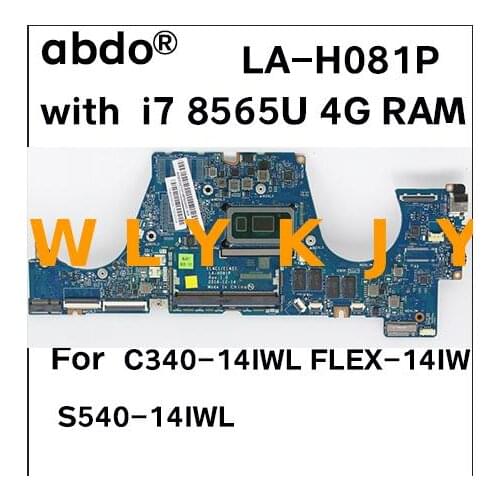 For Lenovo C340-14IWL FLEX-14IWL S540-14IWL laptop motherboard LA-H081P with CPU i7 8565U 4GB RAM tested 100% working