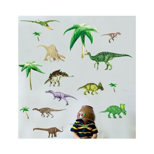 Cartoon Wallpaper Dinosaur Era Wall Pictures For Living Room DIY Kids Room Decoration Poster Animal Painting Prints Wall Art