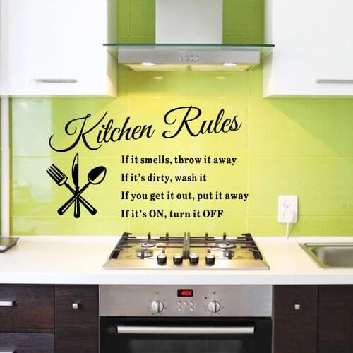 Personalized kitchen rules Home Decor Wall Stickers Modern Wall Decor Wall Decoration Murals