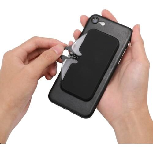 Portable legless nose clip reading glasses mens and womens ultra-thin glasses case can be attached to the mobile phone case