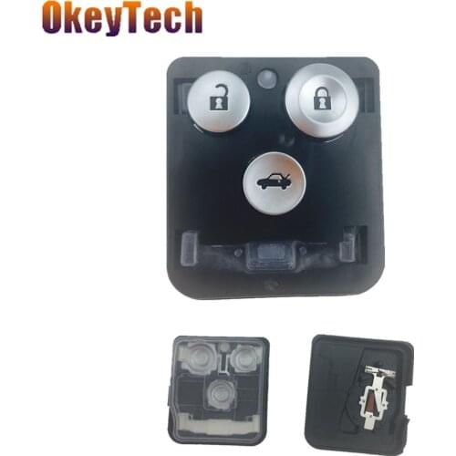 OkeyTech Replacement 3 Buttons Car Key Repair Key Fob Shell For Honda Civic Accord Jazz CRV HRV Auto Accessories Key Case Cover