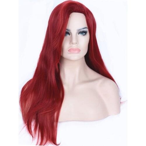 StrongBeauty Womens Cosplay Red Wig Long Straight Hairstyle Synthetic Full Wigs