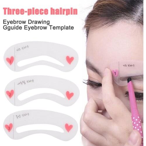 3 Styles Eyebrow Shaping Stencils Grooming Kit Makeup Shaper Set Template Tool For Women Beauty Eyebrows Mold