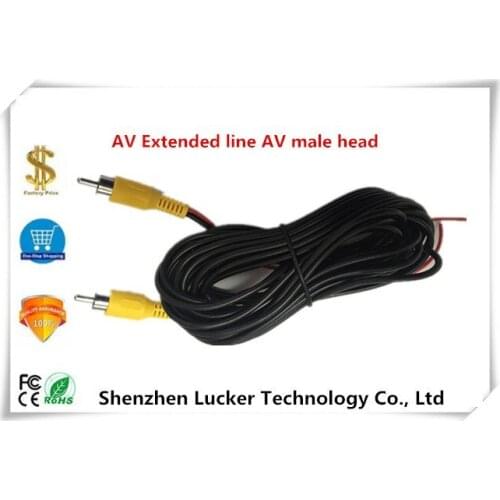 AV Extended line AV male head for reversing backup camera connect Vehicle monitor DVR with trigger line 6M