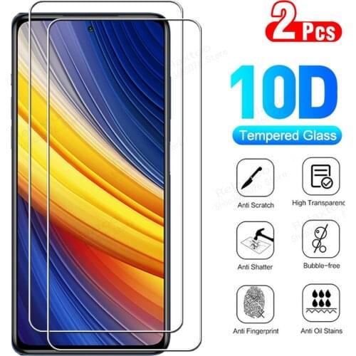 2Pcs 9h tempered glass for xiaomi pocophone x3 pro poco x 3pro poko little x3 pocox3 pro 6.67'' display screen protectors films