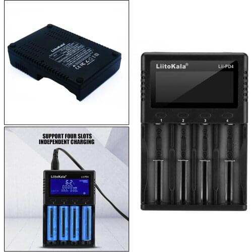 Lii-PD4 4 Slots Lithium Battery Charger for 26650/21700 Multi-slot input