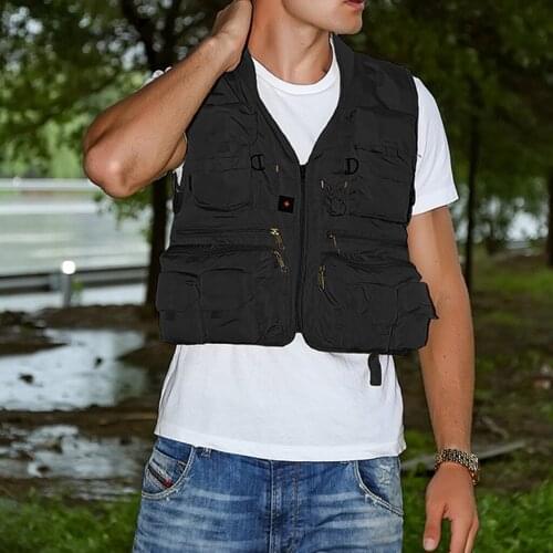 Adults Travel Vest Outdoor Pockets Photo Utility Fishing Vest, Optional Size and
