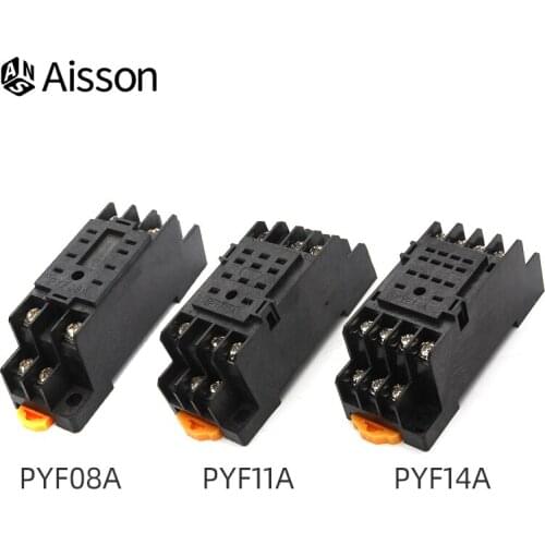 1pcs Relay Base Socket PYF08A PYF011A PYF014A 8pin 11pin 14pin For Small Intermediate Relay MY2NJ MY3NJ MY4NJ LY2NJ LY3NJ LY4NJ