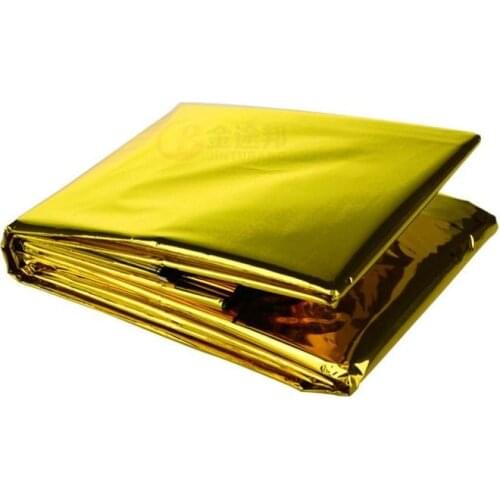 160*210CM First Aid Gold Rescue Blanket Outdoor WaterProof Outdoor Thermal Dry Emergent Blanket Survive