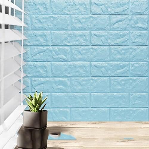 3D Brick Wall Stickers DIY Self Decor Foam Waterproof Wall Covering Wallpaper For TV Background Kids Living Room