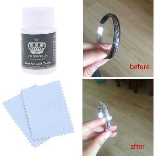 40ML Jewelry Cleaning Polishing Cloth Liquid Anti-Tarnish Silver Gold Cleaner