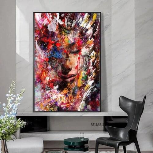 Abstract Watercolor Woman Portrait Posters and Prints Girl Wall Art Canvas Paintings on The Wall for Living Room Decoration