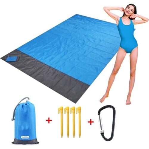 Large Beach Towels Mat Anti Sand Beach Blanket Outdoor Folded Camping Picnic Mat Waterproof Wind Prevent Sand Proof Pad