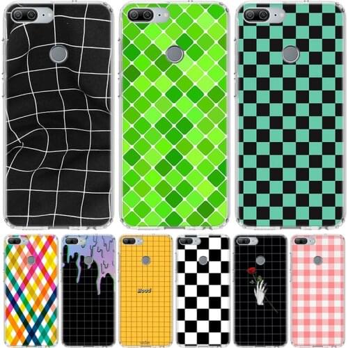 Black and white chess board Phone Case for Huawei Honor 10 9 20 7A 7X 8A 8S 8X 9X Lite Pro Y5 Y6 Y7 Y9S 2019 10i 20i Coque Cover