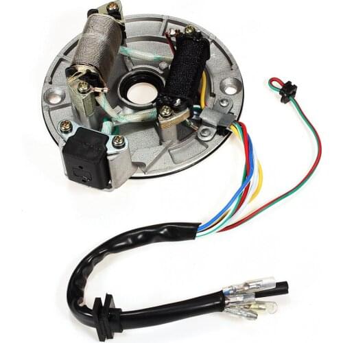 Pit Dirt Bike Parts Magneto Coil Stator Plate Pickup for 90cc 110cc 125cc 4-Stroke Bikes SUVs