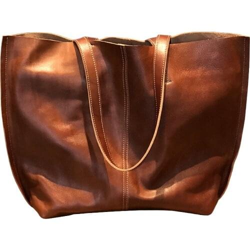 Designer Lady Totes Shoulder Bag Big Capacity Shopping Women Eco Reusable Shopper Bags Cow Leather Hand Bag