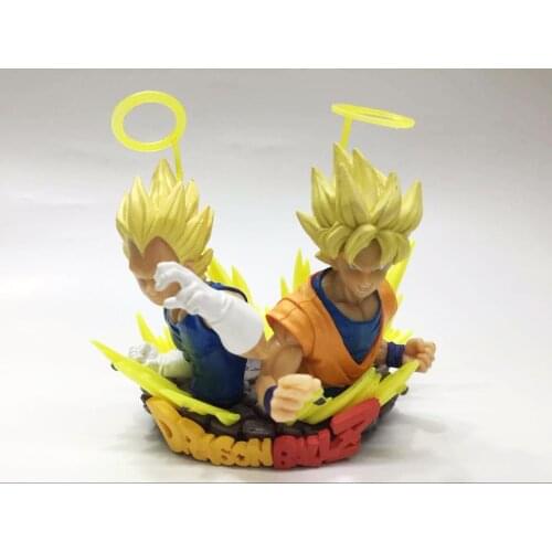 12CM Super Saiyan Dragon Ball Monkey King Vegeta Yonsei Model Action Figure Classic Anime Color Box Jewelry Gift Toy Collectible