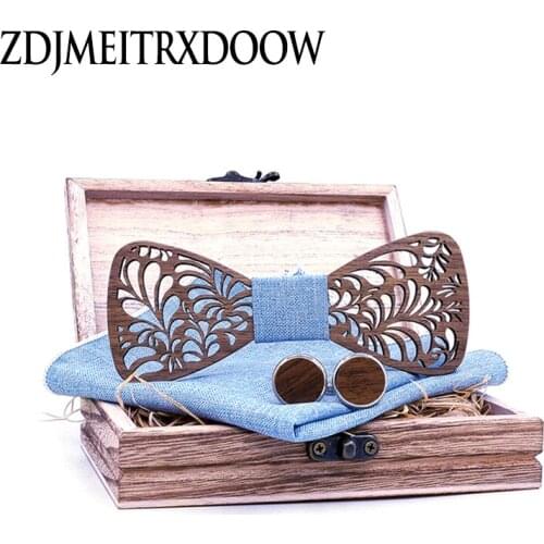 Wood Bowties For Men Mens Cotton Bow Ties Gravatas Corbatas Business Butterfly Cravat Tie For Party Wedding Wood Ties T242