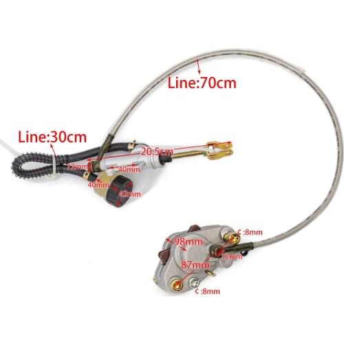 Hydraulic Rear Disc Brake Caliper Pad Fits For 200cc 250cc PIT PRO Trail Dirt Quad Bike ATV High-Temperature Resistant Durable